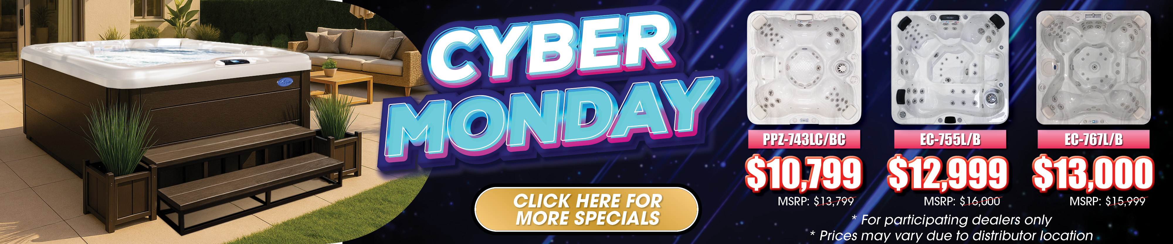 Calspas hot tub being used in a family setting - Crowley