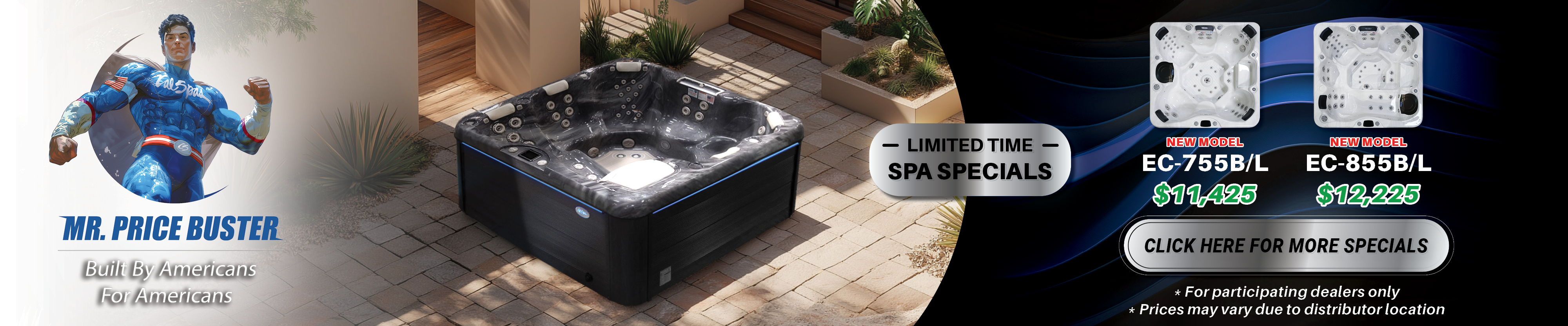 Calspas hot tub being used in a family setting - Crowley